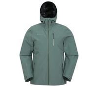 Mountain Warehouse Mens Bachill Three Layer Waterproof Jacket - Green - XL - Green - 100% Polyester
