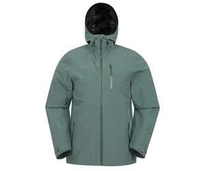 Mountain Warehouse Mens Bachill Three Layer Waterproof Jacket - Green - XXL - Green - 100% Polyester
