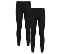 Mountain Warehouse Mens Merino Pants Multipack - Pack of 2 Moisture Wicking & Quick Drying Base Layer Pants - for Autumn, Winter, Camping, Outdoors, Travelling & Hiking Black (2 Pack) 4XL