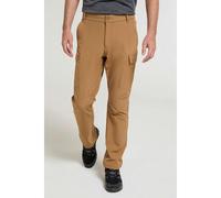 Mountain Warehouse Mens Beacon Softshell Fleece Lined Trousers - Tan - Tan - 36R - 95% Polyester/5% Elastane