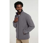 Mountain Warehouse Mens Bernard II Windproof Fleece Jacket - Dark Grey - XXS - Dark Grey - 100% Polyester