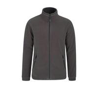 Mountain Warehouse Mens Bernard Windproof Fleece Jacket - Dark Grey - XXS - Dark Grey - 100% Polyester