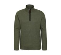 Mountain Warehouse Mens Beta Contrast Zip Top - Dark Khaki - Dark Khaki - XL