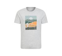Mountain Warehouse Mens Bike Organic Cotton T-Shirt - Light Grey - XS - Light Grey