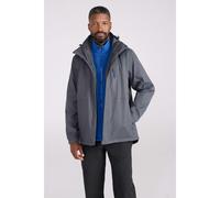Mountain Warehouse Mens Bracken Extreme 3 in 1 Waterproof Jacket - Alloy Grey - M - Alloy Grey - 100% Mixed
