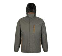 Mountain Warehouse Mens Bracken Extreme 3 in 1 Waterproof Jacket - Dark Green - XS - Dark Green - 96% Polyester/4% Elastane