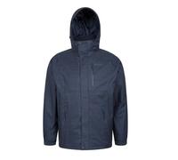 Mountain Warehouse Mens Bracken Melange 3 in 1 Jacket - Blue - XXS - Blue - 96% Polyester/4% Elastane