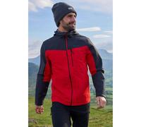 Mountain Warehouse Mens Brisk Extreme Colour Block Waterproof Jacket - Active Red - XS - Active Red - 100% Polyester