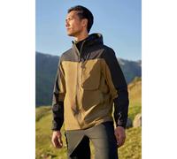 Mountain Warehouse Mens Brisk Extreme Colour Block Waterproof Jacket - Dark Khaki - M - Dark Khaki - 100% Polyester