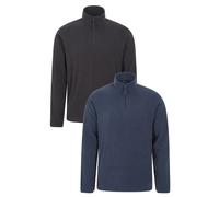 Mountain Warehouse Men's Camber Fleece Top Lightweight Casual Zip Neck Jumper