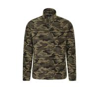 Mountain Warehouse Mens Camber II Camo Half Zip Fleece Top - Green - XXL - Green - 100% Polyester