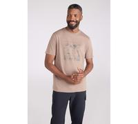 Mountain Warehouse Mens Camping Sketch Organic T-Shirt - Brown - M - Brown