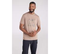 Mountain Warehouse Mens Camping Sketch Organic T-Shirt - Brown - S - Brown