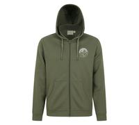 Mountain Warehouse Mens Circle Mountain Drawcord Full Zip Hoodie - Khaki Green - Khaki Green - M - 60% Cotton/40% Polyester