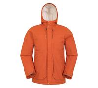 Mountain Warehouse Mens Coastline Borg Waterproof Jacket - Rust - 3XL - Rust - 100% Polyamide