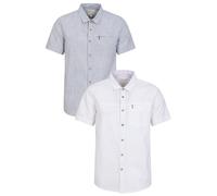 Mountain Warehouse Coconut Slub Texture Short-Sleeved Shirt - Lightweight Cotton Tee with Pocket, Casual Wear - Spring Summer, Holidays & Travelling White 3XL
