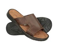 Mountain Warehouse Mens Comfort Leather Slip-on Sandals - Brown - 9 UK - Brown - 100% Mixed