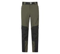 Mountain Warehouse Mens Trekking Convertible Trousers - Regular Length Hiking Pants, Water Resistant, Zip Off - for Spring Summer, Walking, Outdoors Green Men's W34