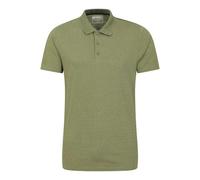 Mountain Warehouse Mens Cordyline Textured Polo Shirt - Green - S - Green - 83% Cotton/17% Polyester