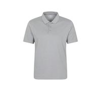 Mountain Warehouse Mens Cordyline Textured Polo Shirt - Grey - 4XL - Grey - 83% Cotton/17% Polyester