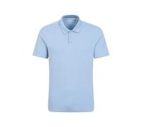 Mountain Warehouse Mens Cordyline Textured Polo Shirt - Pale Blue - Pale Blue - M - 83% Cotton/17% Polyester