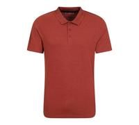 Mountain Warehouse Mens Cordyline Textured Polo Shirt - Rust - Rust - XS - 83% Cotton/17% Polyester
