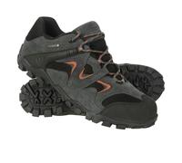 Mountain Warehouse Mens Curlews Waterproof Suede Walking Shoes - Dark Grey - 6 UK - Dark Grey - 60% Leather/20% Textile/20% Synthetic