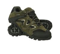 Mountain Warehouse Mens Curlews Waterproof Suede Walking Shoes - Khaki - 8 UK - Khaki - 60% Leather/20% Textile/20% Synthetic