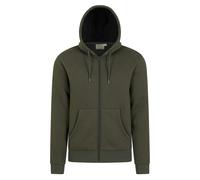 Mountain Warehouse Mens Dalton Borg Lined Full Zip Hoodie - Dark Khaki - Dark Khaki - XL - 56% Cotton/44% Polyester