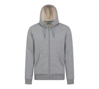 Mountain Warehouse Mens Dalton Borg Lined Full Zip Hoodie - Grey - Grey - XL - 56% Cotton/44% Polyester