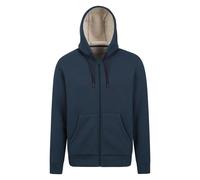 Mountain Warehouse Mens Dalton Borg Lined Full Zip Hoodie - Navy - Navy - S - 56% Cotton/44% Polyester