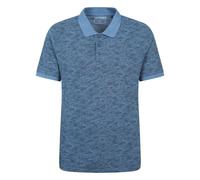 Mountain Warehouse Mens Dawnay Textured Pique Polo Shirt - Corn Blue - Corn Blue - 3XL - 95% Cotton/5% Polyester
