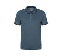 Mountain Warehouse Mens Dawnay Textured Pique Polo Shirt - Dark Blue - Dark Blue - M - 95% Cotton/5% Polyester