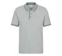 Mountain Warehouse Mens Dawnay Textured Pique Polo Shirt - Light Khaki - XL - Light Khaki - 95% Cotton/5% Polyester