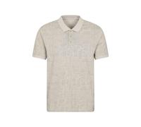 Mountain Warehouse Mens Dawnay Textured Pique Polo Shirt - Off White - 3XL - Off White - 95% Cotton/5% Polyester