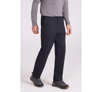 Mountain Warehouse Delta Mens Cargo Stretch Trousers - Stretchy Pants with UV Protection & Lots of Pockets - Spring Summer Walking, Hiking, Outdoors & Trekking Black Men's W32
