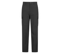 Mountain Warehouse Delta Mens Cargo Stretch Trousers - Stretchy Short Pants with UV Protection & Lots of Pockets - Spring Summer, Walking, Hiking & Outdoors Black Men's W34