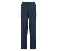 Mountain Warehouse Delta Mens Cargo Stretch Trousers - Stretchy Short Pants with UV Protection & Lots of Pockets - Spring Summer, Walking, Hiking & Outdoors Navy Men's W38