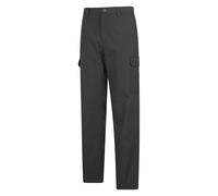 Mountain Warehouse Mens Delta Stretch Cargo Trousers - Black - Black - 44R - 95% Polyamide/5% Elastane