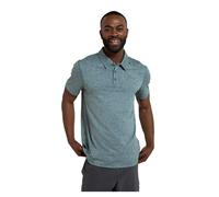 Mountain Warehouse Mens Deuce IsoCool Polo Shirt - Petrol - XS - Petrol - 92% Polyester/8% Elastane