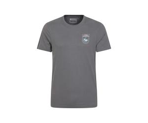 Mountain Warehouse Mens Discover Oban Cotton T-Shirt - Grey - XS - Grey