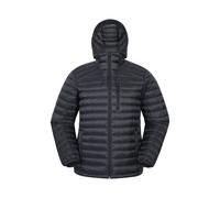 Mountain Warehouse Henry II Mens Down Padded Jacket - Water Resistant Puffer Coat, Insulated Winter Wear - Clothing for Outdoor & Travel Jet Black XS