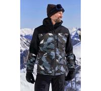 Mountain Warehouse Mens Drayton Waterproof Ski Jacket - Blue - M - Blue - 100% Polyester