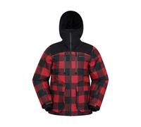 Mountain Warehouse Mens Drayton Waterproof Ski Jacket - Red/Black - XS - Red/Black - 100% Polyester
