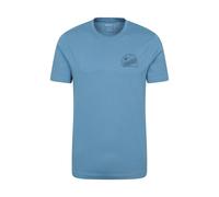 Mountain Warehouse Mens Edinburgh Text Short-Sleeved T-Shirt - Blue - XL - Blue