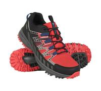 Mountain Warehouse Mens Enhance Trail Waterproof Running Trainers - Active Red - 12 UK - Active Red - 50% Mesh/30% Synthetic/20% EVA