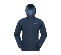 Mountain Warehouse Mens Exodus Waterproof Soft Shell Jacket - Blue - S - Blue - 93% Polyester/7% Elastane