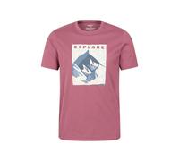Mountain Warehouse Mens Explore Organic T-Shirt - Dark Pink - Dark Pink - L