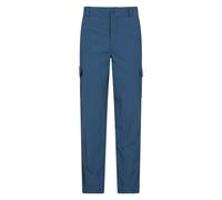 Mountain Warehouse The Explore Mens Trousers - Shrink & Fade Resistant Trousers, Quick Dry Hiking Pants with Pockets - for Spring Summer, Running, Walking Blue (Short Length) Men's W44