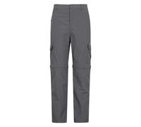 Mountain Warehouse Mens Explore Zip-Off Trousers - Grey - 28S - Grey - 100% Mixed